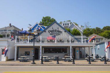 Plymouth, Massachusetts MA 'nın tarihi şehir merkezindeki 76 Water Caddesi' ndeki Pebbles Restoranı, ABD. 