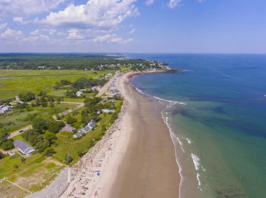 North Hampton State Beach hava manzaralı Kuzey Hampton, New Hampshire NH, ABD. 