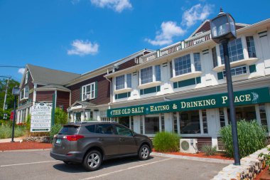 Lafayette Yolu 'ndaki tarihi ticari binalar Hampton, New Hampshire NH, ABD. 
