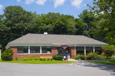 North Hampton Halk Kütüphanesi, 239 Atlantic Bulvarı, tarihi şehir merkezi North Hampton, New Hampshire NH, ABD. 