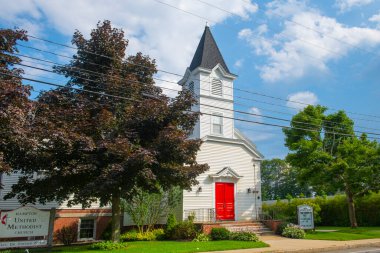 Birleşik Metodist Kilisesi 525 Lafayette Yolu tarihi şehir merkezi Hampton, New Hampshire NH, ABD. 