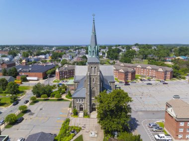 St. Patrick Katolik Kilisesi, tarihi şehir merkezi Lowell, Massachusetts MA, ABD 'deki 282 Suffolk Caddesi.. 