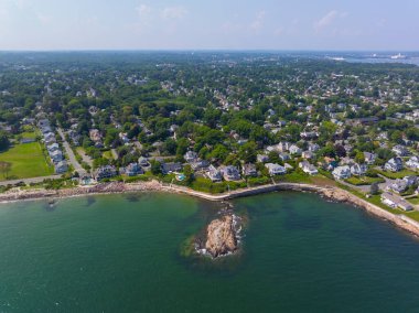 Preston Sahili hava görüntüsü yazın Marblehead kasabası ile Massachusetts MA, ABD arasında.. 