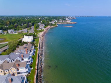 Preston Sahili hava görüntüsü yazın Marblehead kasabası ile Massachusetts MA, ABD arasında.. 