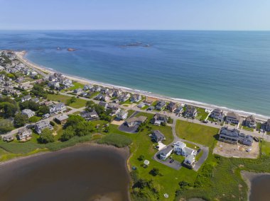 Kuzey Scitate Sahili hava manzarası yaz mevsiminde Norfolk County, Massachusetts MA, ABD. 