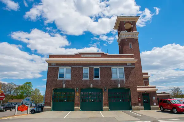 Stoneham Fire Rescue Department Central Street Historic Town Center Stoneham Royalty Free Stock Images