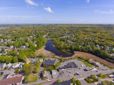 Saugus Iron Works Ulusal Tarih Bölgesi Saugus Nehri 'nin tarihi şehir merkezi Saugus, Massachusetts MA, ABD. 