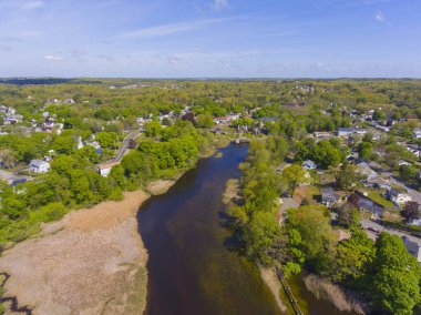 Saugus Iron Works Ulusal Tarih Bölgesi Saugus Nehri 'nin tarihi şehir merkezi Saugus, Massachusetts MA, ABD. 
