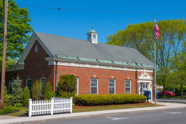 ABD Posta Ofisi 01983, tarihi şehir merkezi Topsfield, Massachusetts MA, ABD.  
