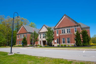 Boxford Belediye Binası, 7 Spofford Yolu, tarihi Boxford, Massachusetts MA, ABD.  