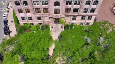 Lowell Belediye Binası ve tarihi şehir merkezi olan Lowell, Massachusetts MA, ABD.