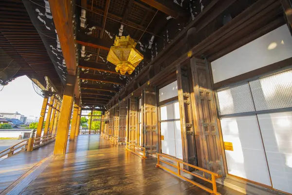 stock image Goeido Founder's Hall of Nishi Hongan Ji Temple. This temple is a Buddhist temple in historic city of Kyoto, Japan, which belongs to Historic Monuments of Ancient Kyoto, a UNESCO World Heritage Site.