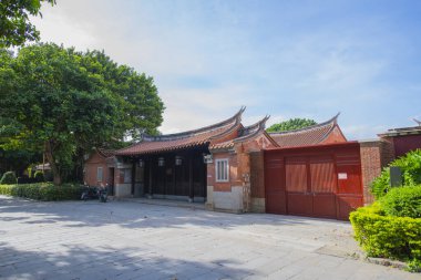 Quanzhou Konfüçyüs Tapınağı 'ndaki Li Wenjie Tapınağı tarihi şehir merkezi Quanzhou, Fujian Eyaleti, Çin. Konfüçyüs Tapınağı UNESCO 'nun Dünya Mirası Alanı. 