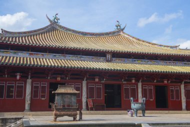 Dacheng Sarayı Quanzhou Konfüçyüs Tapınağı tarihi şehir merkezi Quanzhou 'da, Fujian Eyaleti, Çin. Konfüçyüs Tapınağı UNESCO Dünya Mirası Alanı. 
