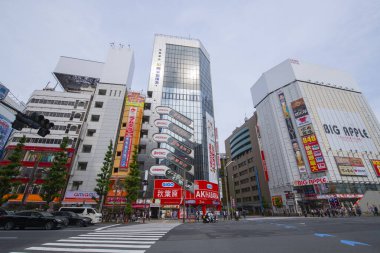 Japonya 'nın Chiyoda bölgesindeki Chuo-dori Bulvarı' ndaki Akihabara Elektrik Kasabası.. 
