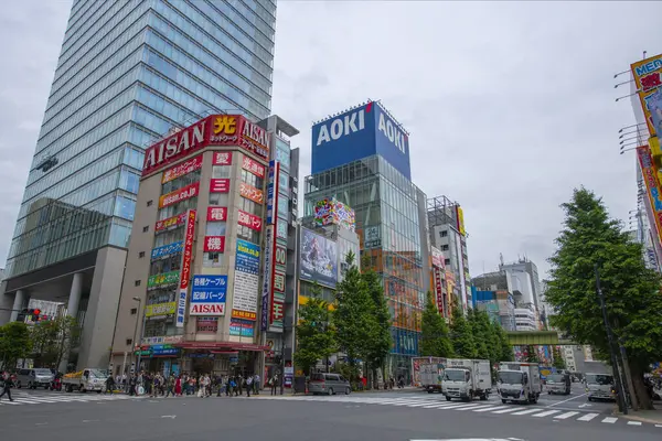 Japonya 'nın Chiyoda bölgesindeki Chuo-dori Bulvarı' ndaki Akihabara Elektrik Kasabası.. 