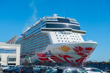 Norveçli Joy by Norwegian Cruise Line, Boston Cruise Port, Boston, Massachusetts MA, ABD. 