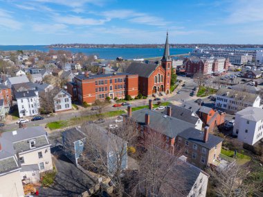 Kusursuz Gebelik Kilisesi - 15 Hawthorne Bulvarı 'ndaki Havarilerin Kraliçesi Mary, Salem, Massachusetts MA, ABD.