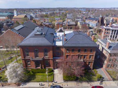 John Tucker Daland 'ın İtalyan stili evi 132 Essex Caddesi, Salem, Massachusetts MA, ABD' de.. 