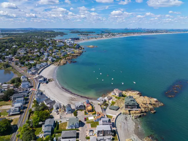 Burun Gunrock Plajı 'nda ve Hull Bulvarı' ndaki Hull, Massachusetts MA, ABD. 