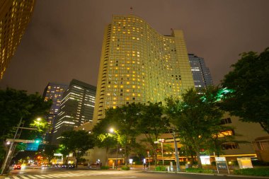 Hilton Tokyo Shinjuku in Kokusai Building at night in West Shinjuku, Shinjuku City, Tokyo, Japan.  clipart