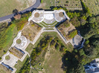 Fort Revere top view on Telegraph Hill in Hull Village in town of Hull, Massachusetts MA, USA.  clipart