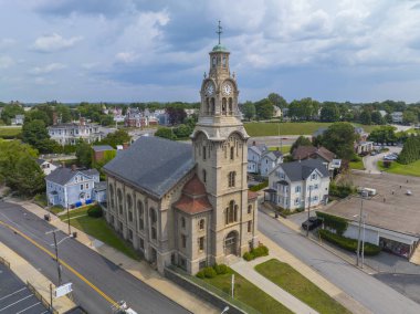 Pawtucket Cemaati Kilisesi namı diğer Yenileme Tapınağı Walcott Caddesi 'ndeki Pentecostal Kilisesi, Kalite Tepesi, Pawtucket şehri, Rhode Island RI, ABD.  