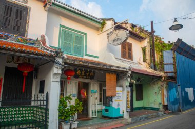 Malezya 'nın tarihi şehir merkezinde, Jalan Tan Tan Cheng Lock Caddesi' ndeki Heeren Inn 'de. Malacca Boğazı 'nın tarihi şehirleri UNESCO' nun Dünya Mirası Alanıdır.. 
