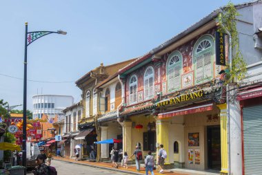 Tarihi şehir merkezi Melaka, Malezya 'da Jalan Hang Jebat Caddesi' nde Çin tarzı bir ev. Malacca Boğazı 'nın tarihi şehirleri UNESCO' nun Dünya Mirası Alanıdır..