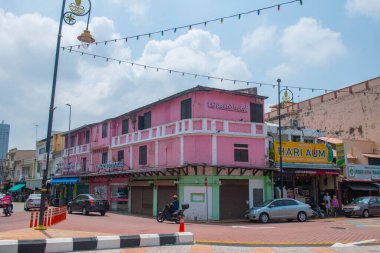 Küçük Hindistan 'da Taj Grand Hotel. Jalan Bunga Raya' da. Melaka, Malezya şehir merkezinde. Tarihsel şehir Malacca bir Dünya Mirası Alanıdır.. 