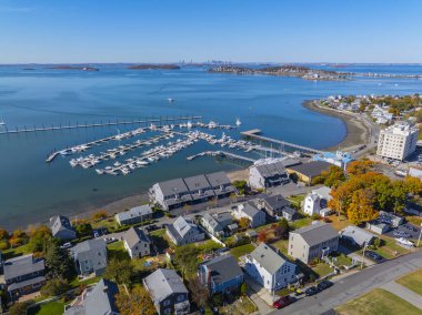 Safe Harbor Sunset Bay 'deki yat limanı. Hull Bay, Hull Village, Hull kasabası, Massachusetts MA, ABD. 
