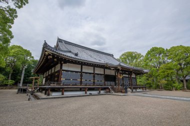 Golden Hall (Main Hall) of Ninna Ji Temple. This temple is a Shingon Buddhist temple in historic city of Kyoto, Japan. This temple belongs to Ancient Kyoto UNESCO World Heritage Site.  clipart