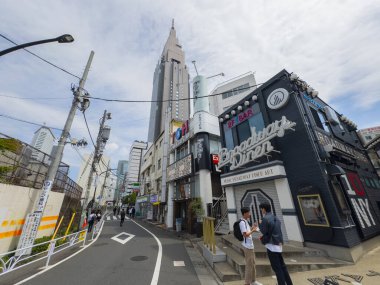 Docomo Tower on Meiji dori Avenue in Sendagaya 5 Chome, Shibuya City, Tokyo, Japan.  clipart