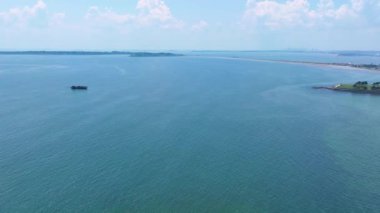 Lynn City sahilindeki Lynn Shore Drive 'daki King' s Beach hava görüntüsü ve Essex County, Massachusetts MA, ABD. 