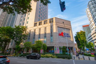 Merkezdeki Pickering Caddesi, Büyük Doğu Binası Merkez Bölgesi, Singapur. 