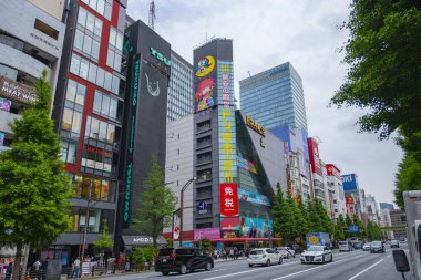 Japonya 'nın Chiyoda bölgesindeki Chuo-dori Bulvarı' ndaki Akihabara Elektrik Kasabası.. 