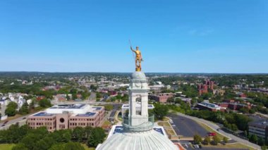 Rhode Island State House havadan görünüşlü Providence şehir merkezinde, Rhode Island RI, ABD. Bu bina Rhode Island eyaletinin başkentidir..