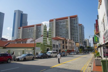 Mescid Jamae (Chulia) Camii Çin Mahallesi, Outram Bölgesi, Singapur 'da 218 Güney Köprüsü Yolu üzerinde..