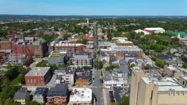 Providence, Rhode Island RI, ABD 'deki College Green hava sahası. Friedman Hall, John Carter Brown Kütüphanesi, Üniversite Binası vs.. 