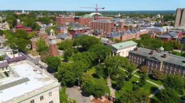 Providence, Rhode Island RI, ABD 'deki College Green hava sahası. Friedman Hall, John Carter Brown Kütüphanesi, Üniversite Binası vs.. 
