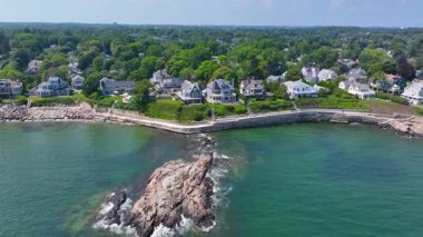 Preston Sahili hava görüntüsü yazın Marblehead kasabası ile Massachusetts MA, ABD arasında.. 