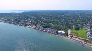 Preston Sahili hava görüntüsü yazın Marblehead kasabası ile Massachusetts MA, ABD arasında.. 