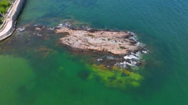 Preston Sahili hava görüntüsü yazın Marblehead kasabası ile Massachusetts MA, ABD arasında.. 