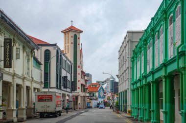 Perak Yolu 'ndaki True Light Kilisesi Küçük Hindistan' da Dickson Yolu 'nda, Orta Bölge' de Rochor Bölgesi, Singapur. 
