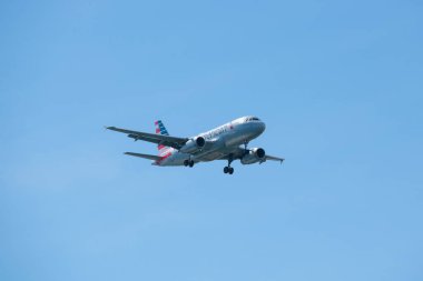 American Airlines Airbus 319-132 N839AW Boston Logan Uluslararası Havalimanı, Boston, Massachusetts MA, ABD. 