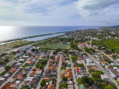 Willemstad kıyı manzarası Otrobanda, Willemstad, Curacao. 