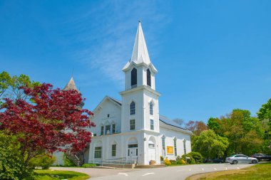 ABD 'nin Massachusetts MA eyaletinin tarihi Scituate kasabasındaki 334 First Parish Yolu' ndaki Birinci Parish Üniteryan Kilisesi.. 