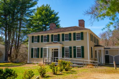 Peter Oliver Malikanesi, 445 Plymouth Sokağı 'nda, tarihi şehir merkezi Middleboro, Massachusetts MA, ABD. 