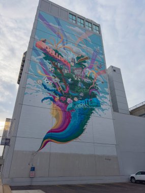 Michigan Üniversitesi 'nin tarihi Ann Arbor, Michigan MI, ABD' deki Fresco caddesinde.. 