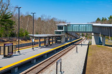 Fall River New Bedford Line için MBTA Doğu Taunton istasyonu, Massachusetts MA, ABD.